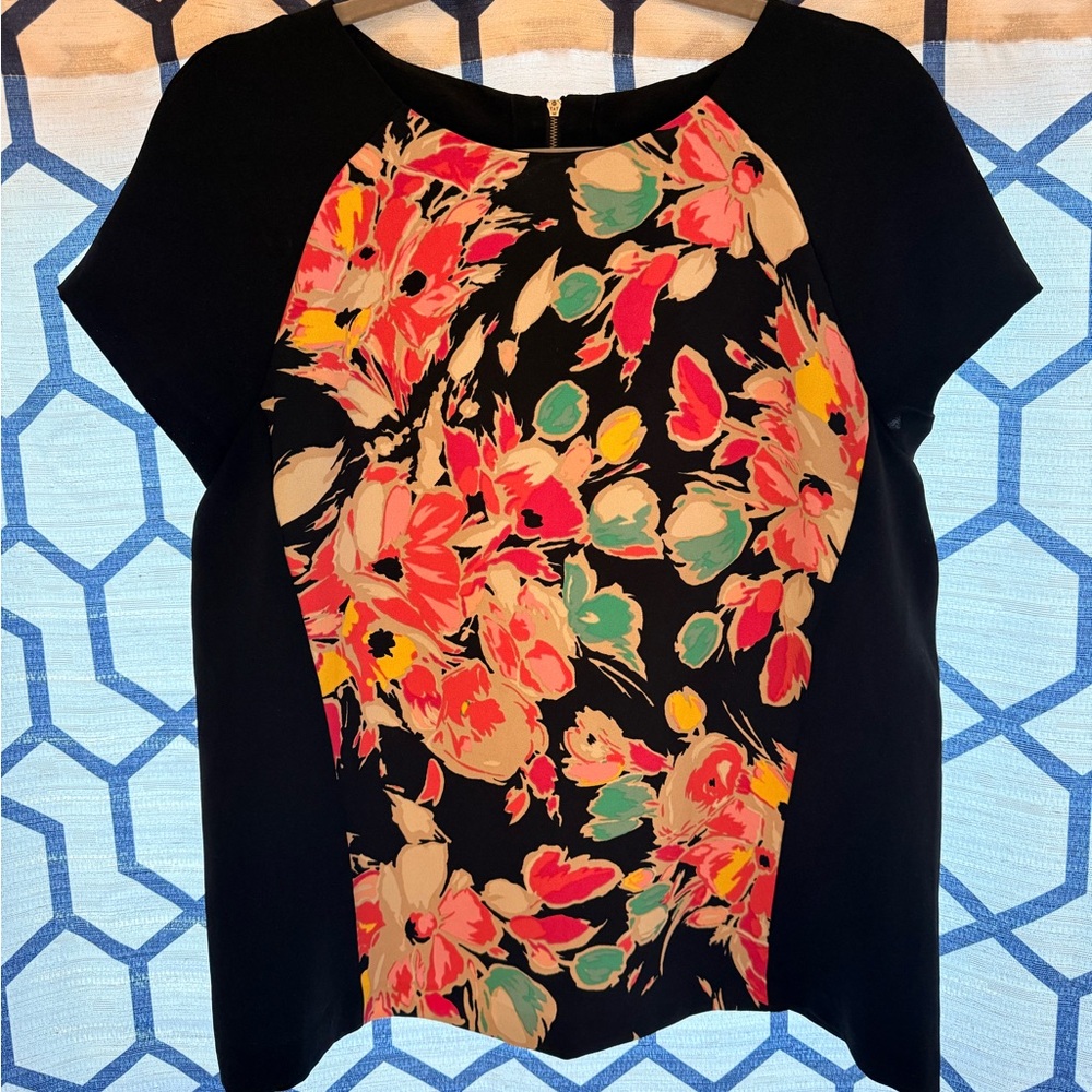 LOFT Black Floral Women's Blouse